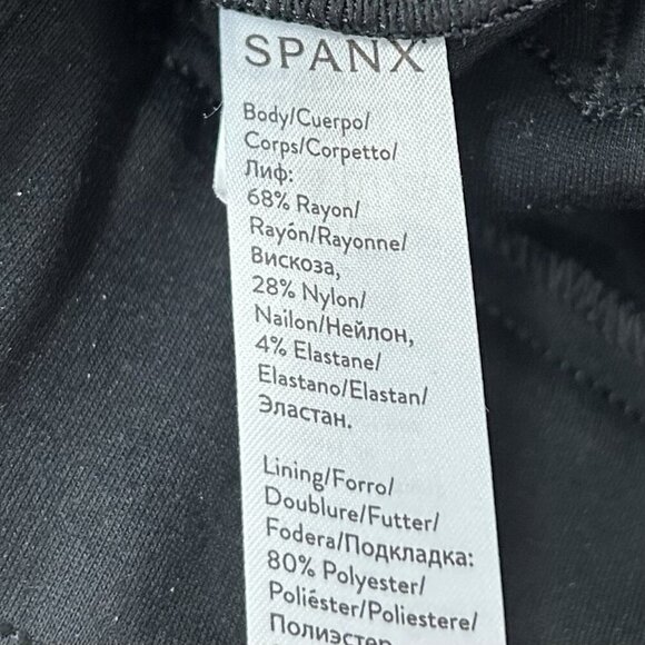 Spanx Pull On Perfect Pants Womens Size Medium Black Crop Back Seam - Picture 10 of 10